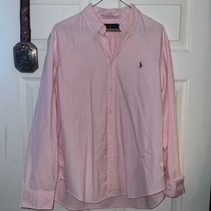 Polo pink striped button up